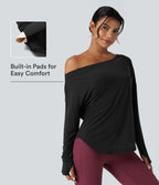 Halara  AirFlow™ Off-Shoulder Long Sleeve Active Top