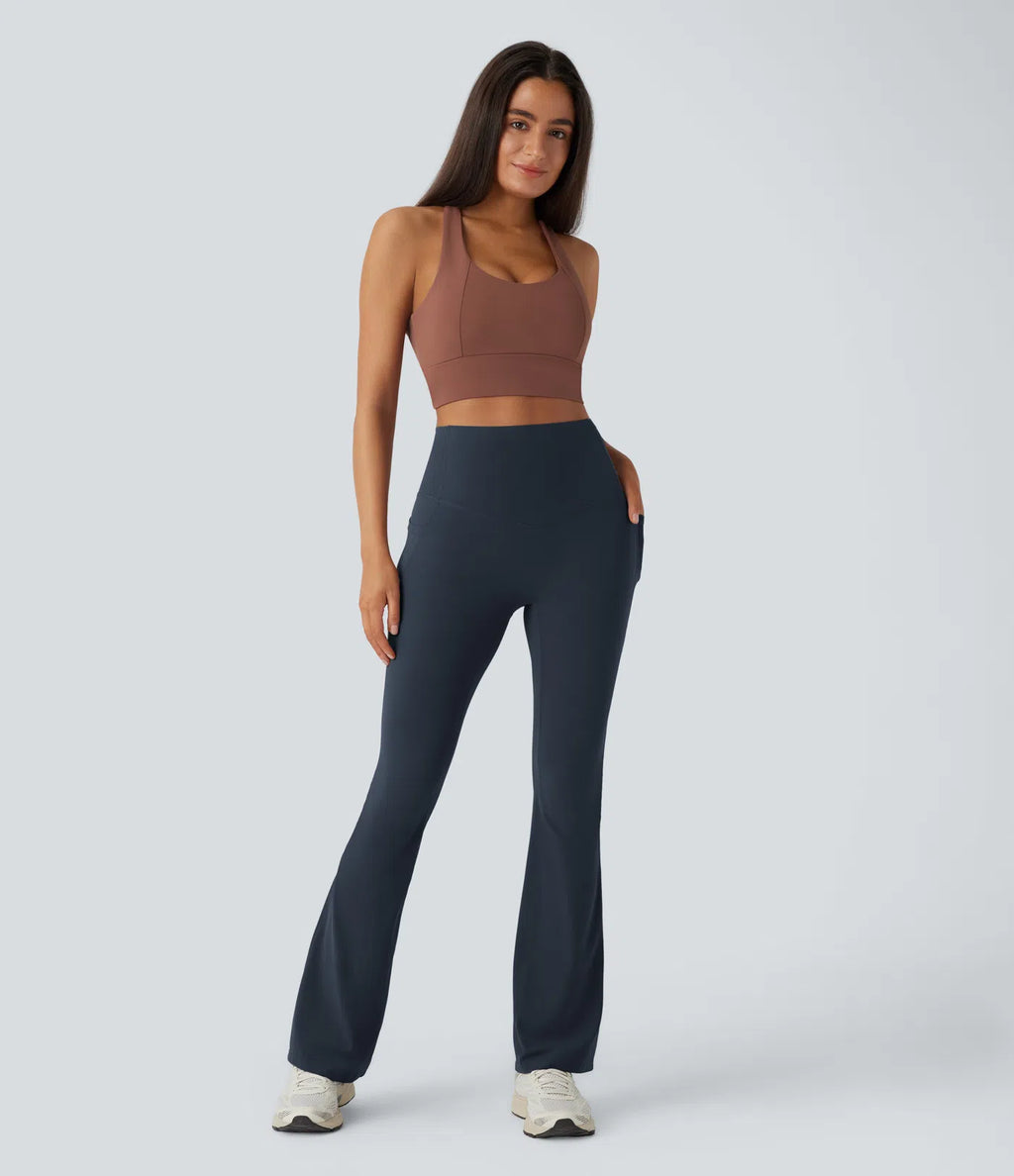 UltraSculpt™ High-Waisted Tummy Control Bootcut Leggings with Pockets