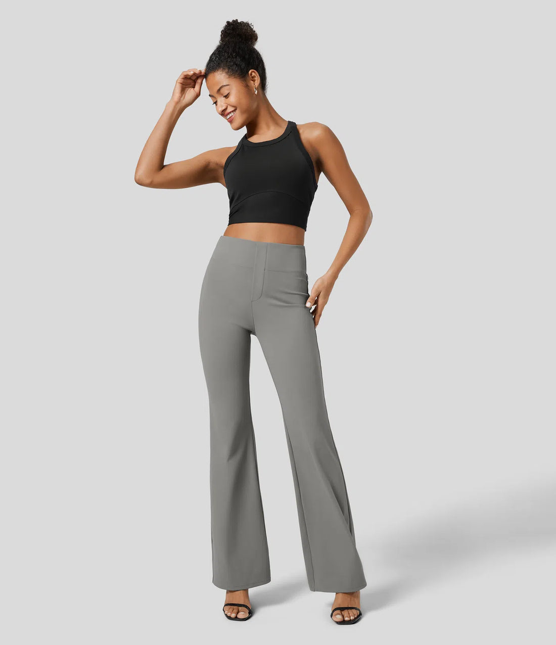 Halara Flex™ SculptKnit High Waisted Back Side Pocket Slight Flare Work Pants